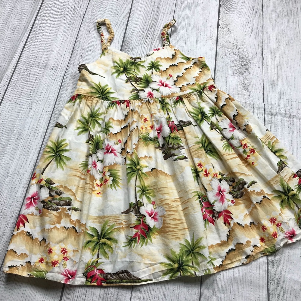Girls Tropical Print Sundress Sz 7-8